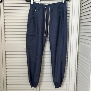 FIGS denim blue scrub pants